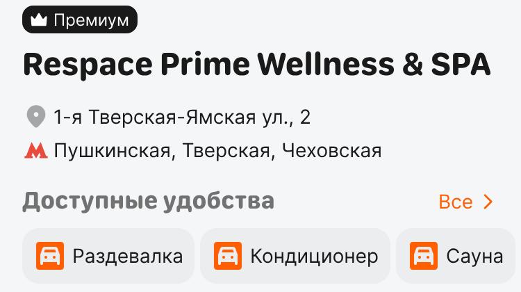 Карточка площадки
